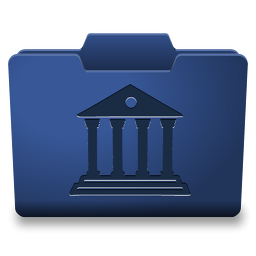 Blue Library Icon 256x256 png